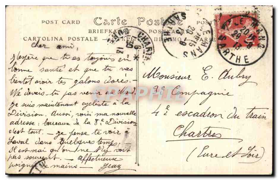 CPA Joniaux Le Mans Blanche de Castille reine de France — Rückseite