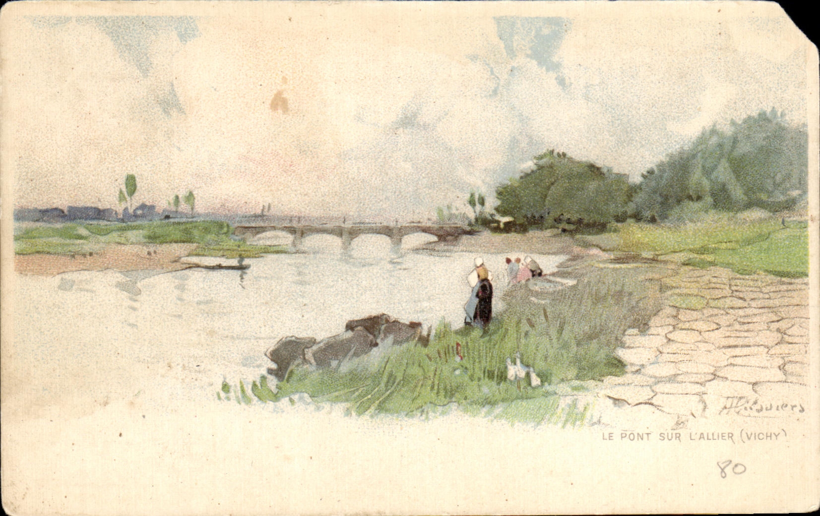 CPA Le Pont sur L'allier Vichy Chocolats Victoria