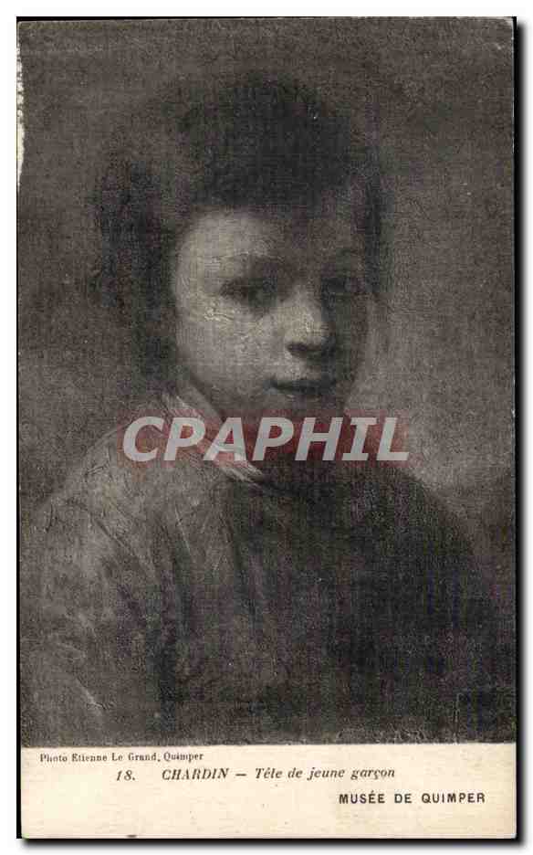 CPA Chardin Tete de jeune garcon Musee de Quimper