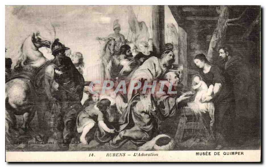 CPA Rubens L'Adoration Musee de Quimper
