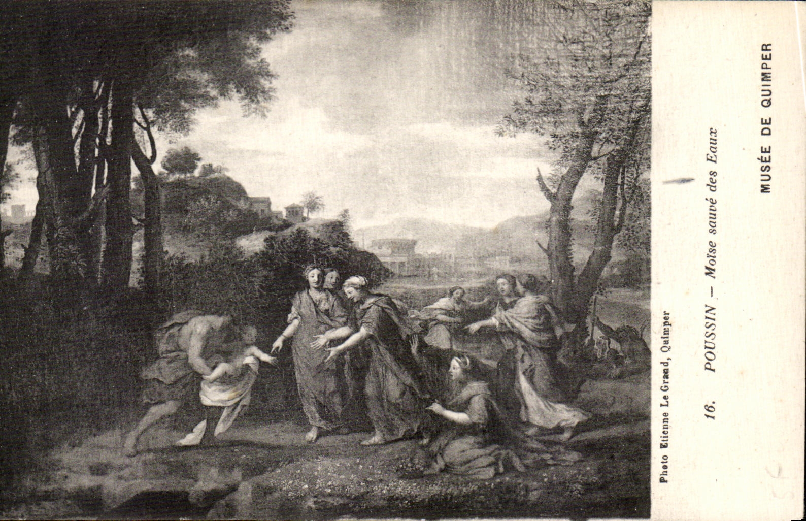CPA Poussin Moise sauve des Eaux Musee de Quimper