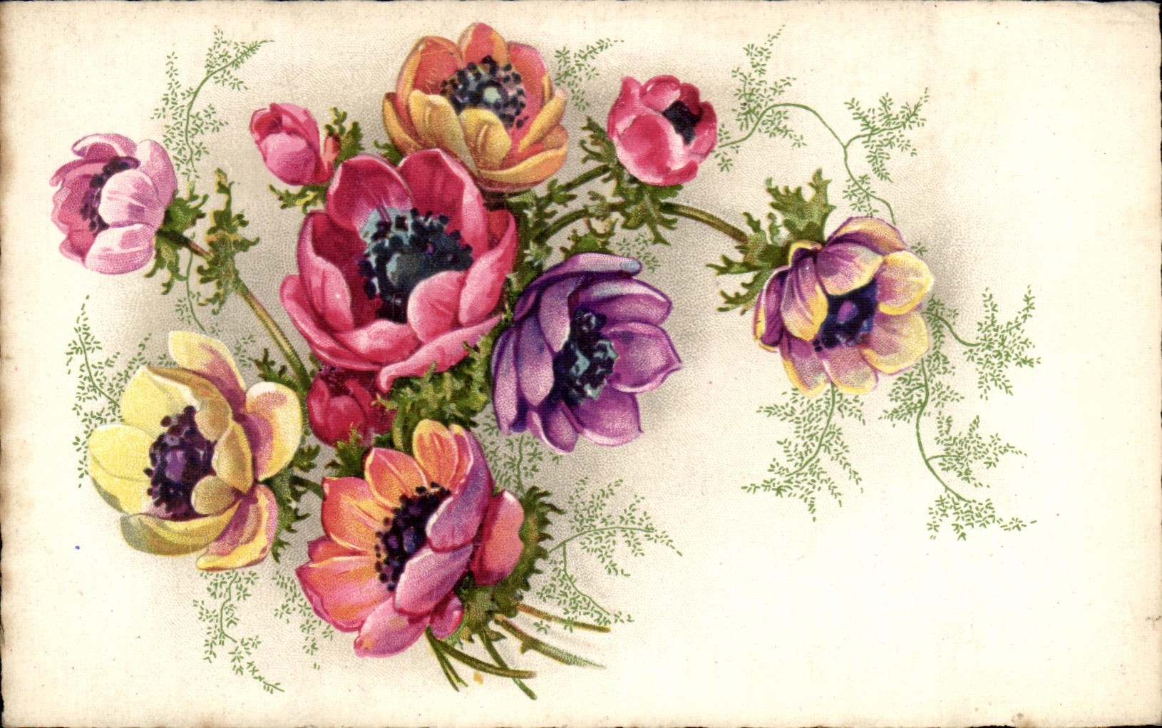 CPA Fantaisie Fleurs 