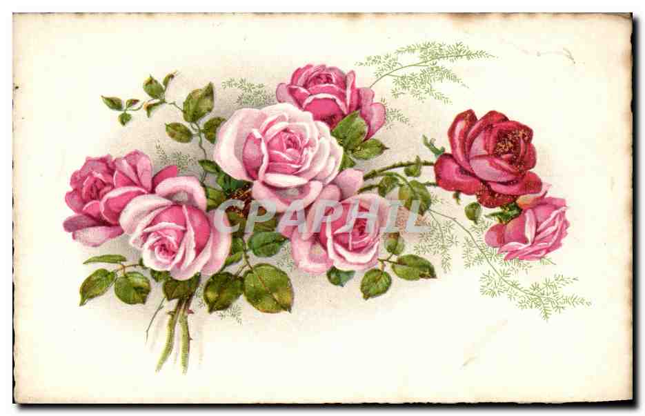 CPA Fantaisie Fleurs 