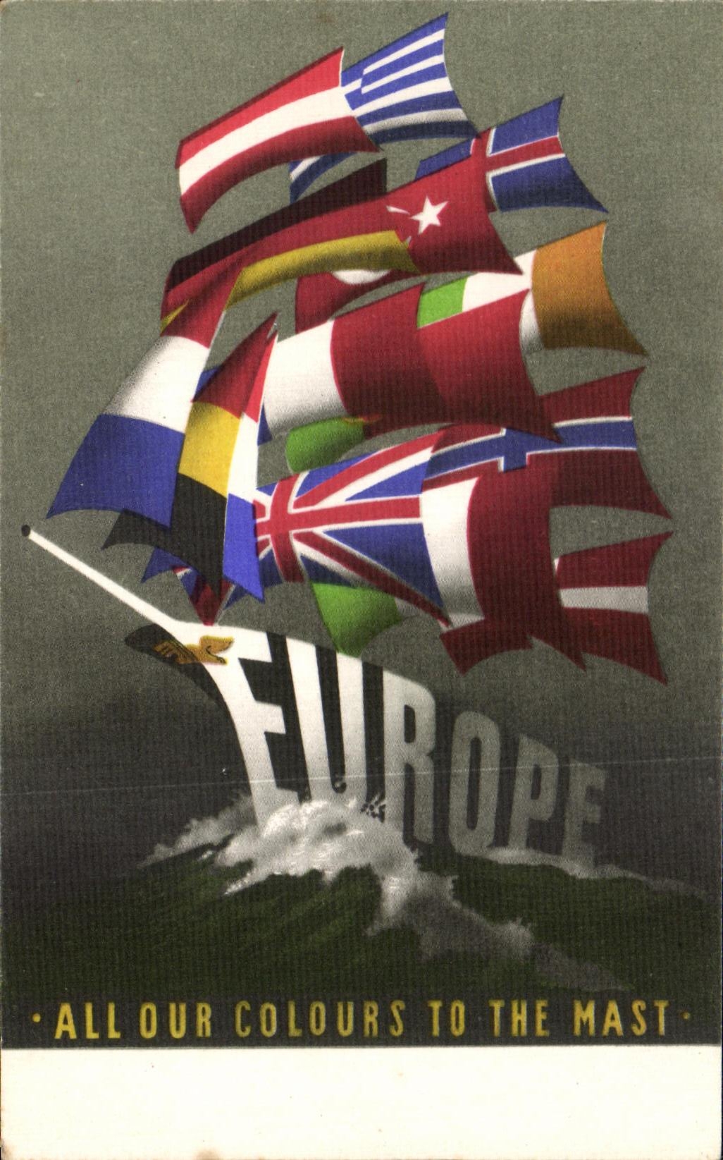 CPA All Our Colours To The Mast Europe Bateau 