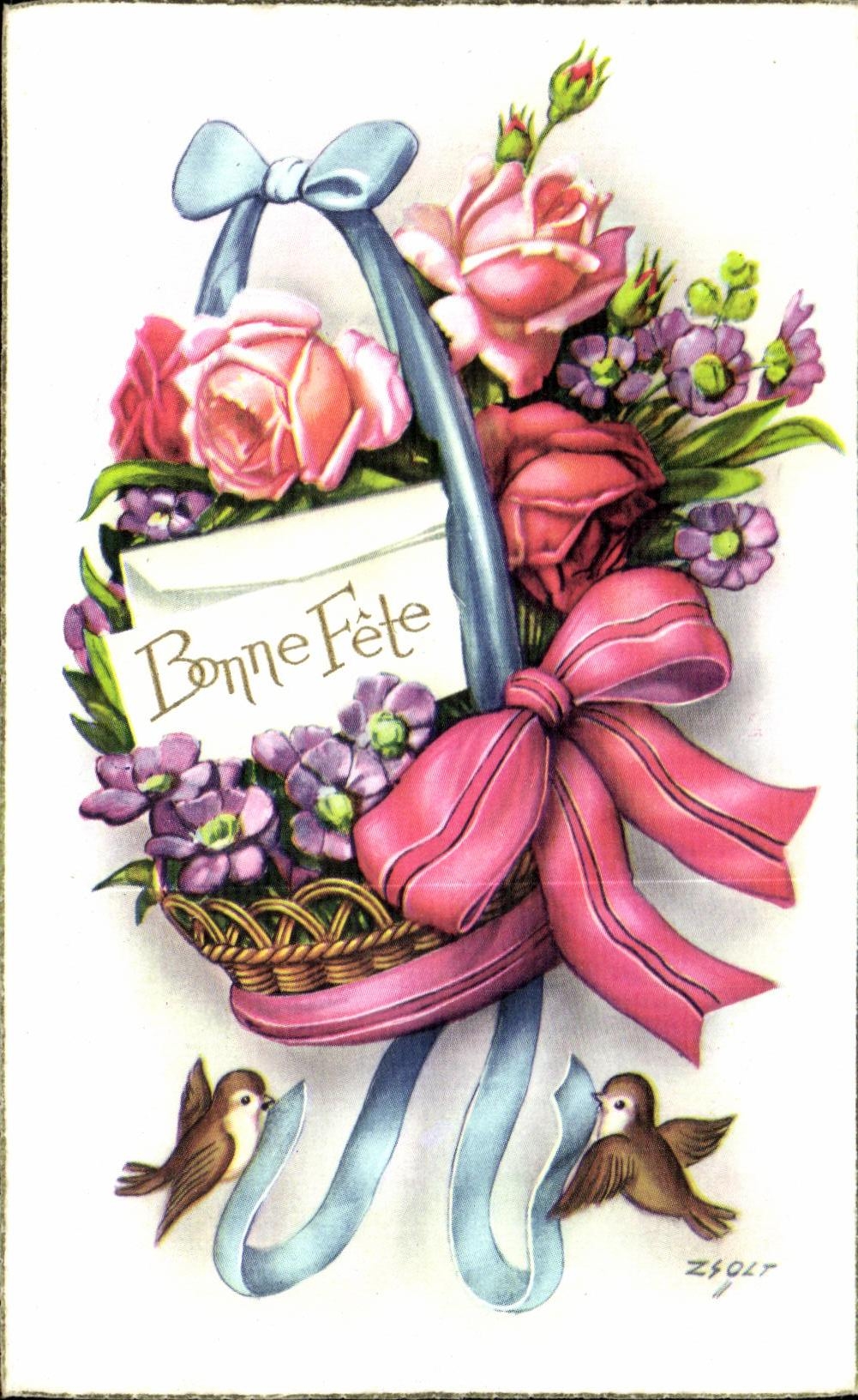 CPA Fantaisie Bonne Fete