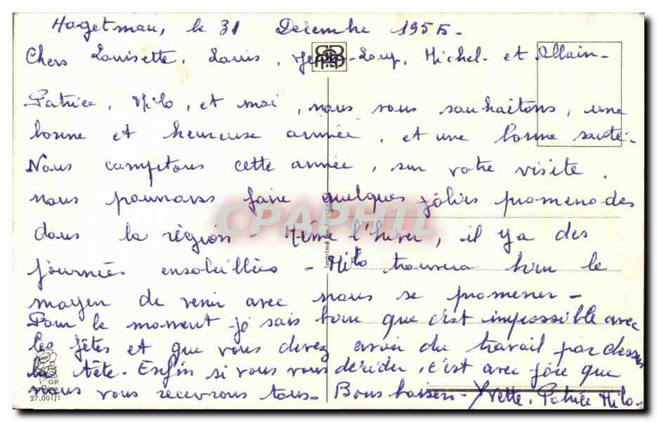 CPA Fantaisie Bonne Fete Enfant Flute  — Rückseite