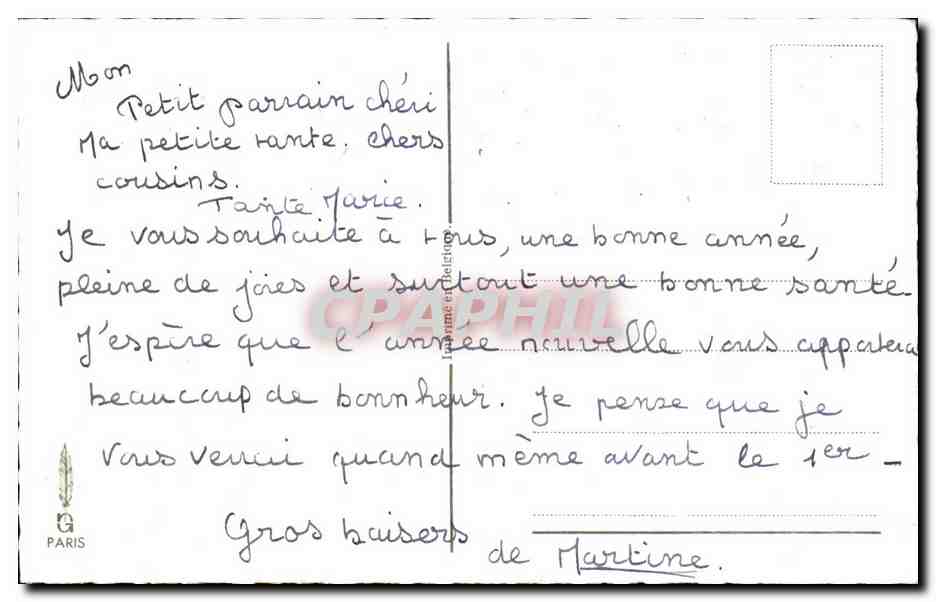 CPA Bonne Annee Fantaisie — Rückseite