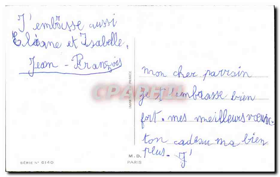 CPA Bonne Annee Fantaisie  — Rückseite