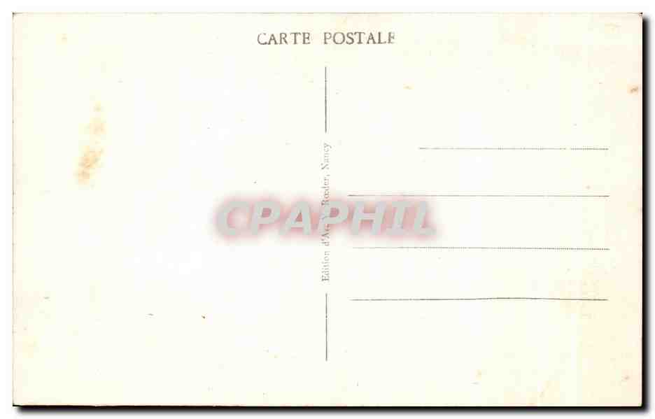 CPA Nancy Details de I'entree du Musee Lorrain — Verso