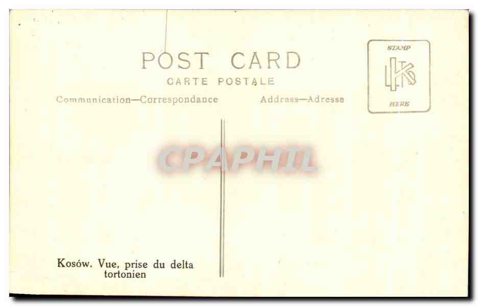 Kosów — Vue du delta tortonien — Carte postale CPAPHIL — Reverso