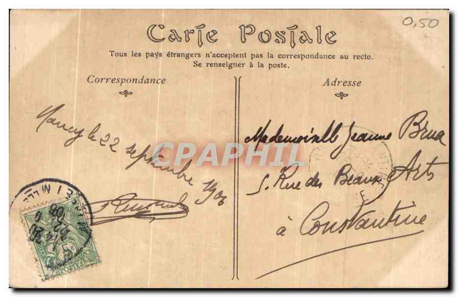 CPA Nancy Tombeau de Rene II — Verso