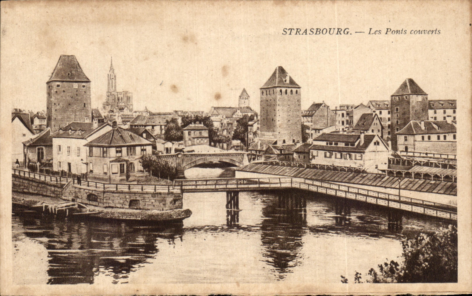 CPA Strasbourg les ponts couverts
