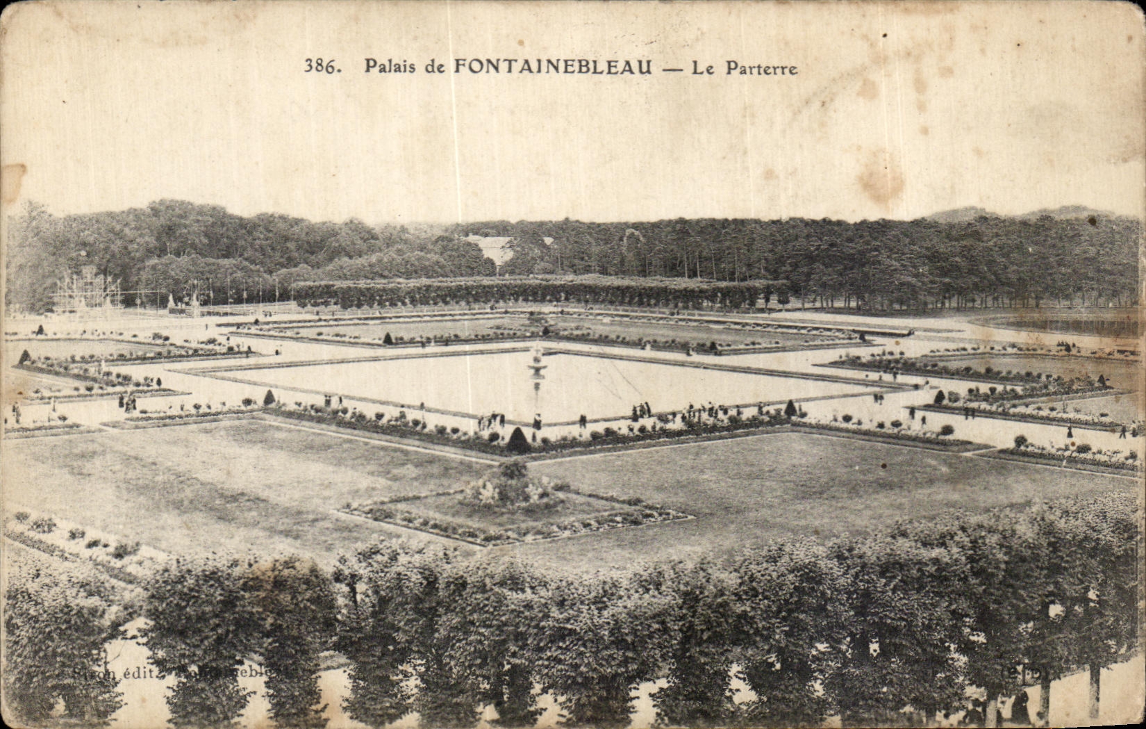 Palast von FONTAINEBLEAU — Der Parterre — unbekannter Verlag, n° 386