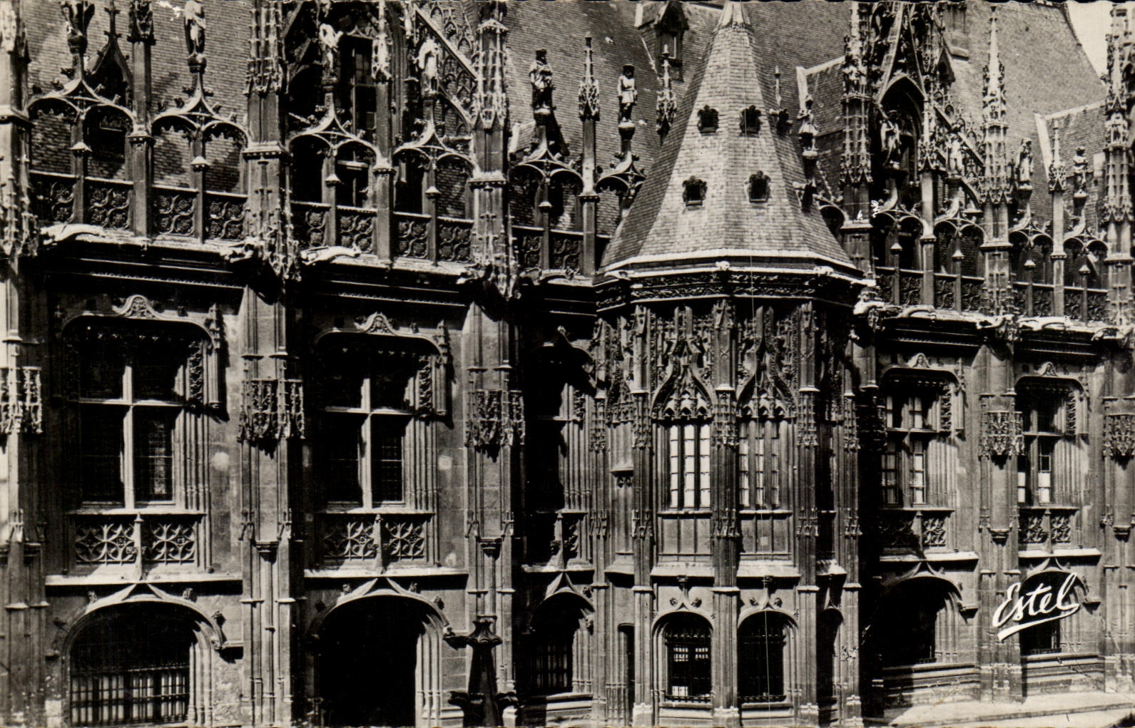 CPA Rouen Palais De Justice Facade Sur La Cour