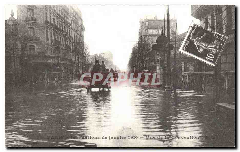 Paris — inondations de janvier 1910 — Rue de la Convention