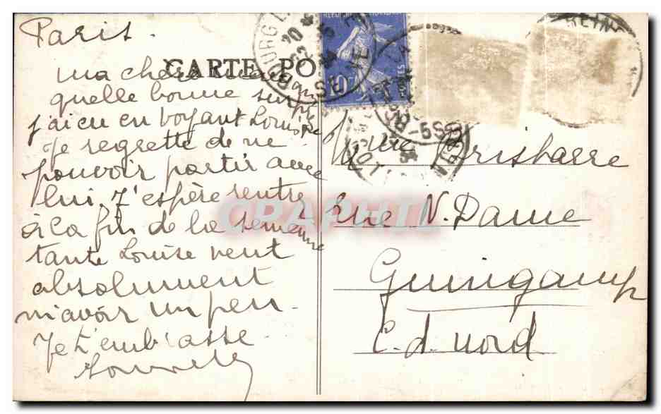 CPA Chateau De Sceaux Allee De La Diane Et Des Sapins — Rückseite