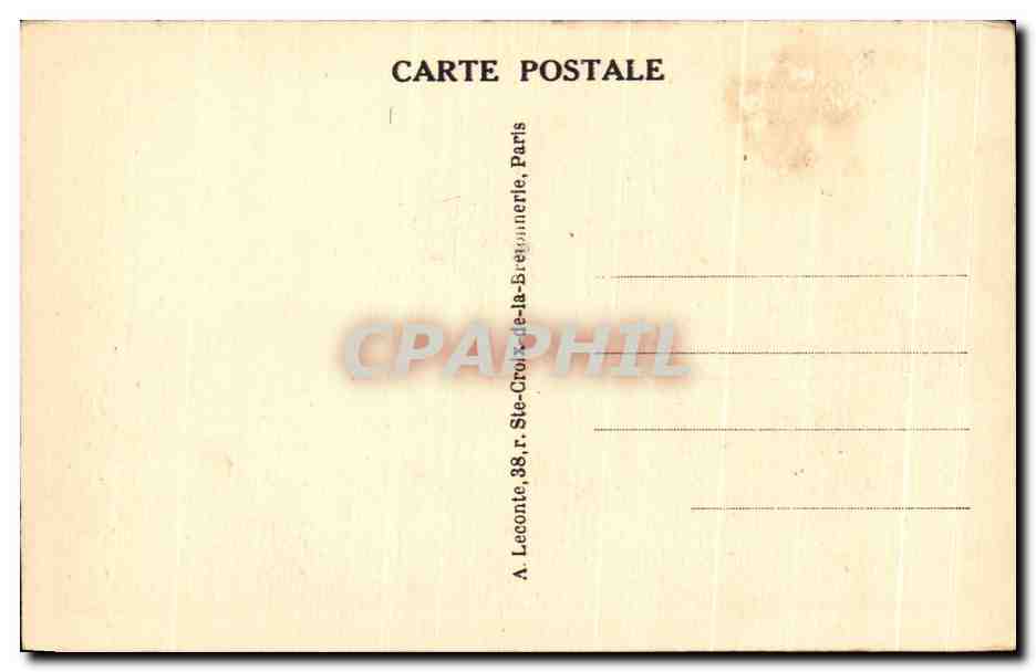 CPA Paris La Place du Theatre Francais — Rückseite