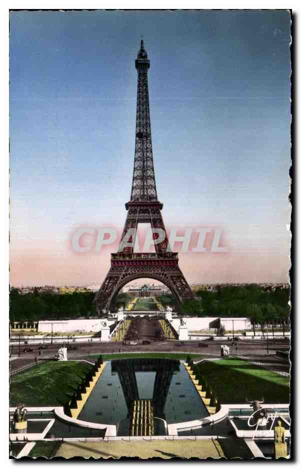 La Tour Eiffel — vue du Palais de Chaillot (1887-1889) — Éditions d'Art « Guy », Paris