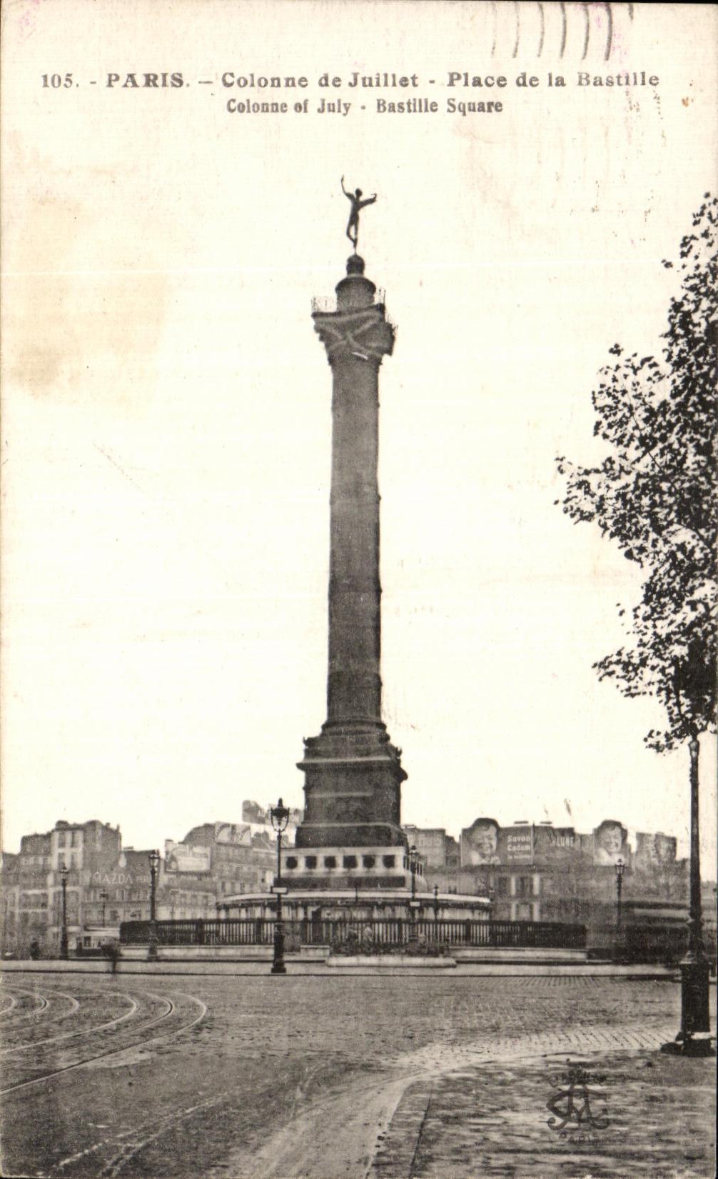 CPA Paris Colonne de Juillet Place de la Bastille Colonne de Juillet 