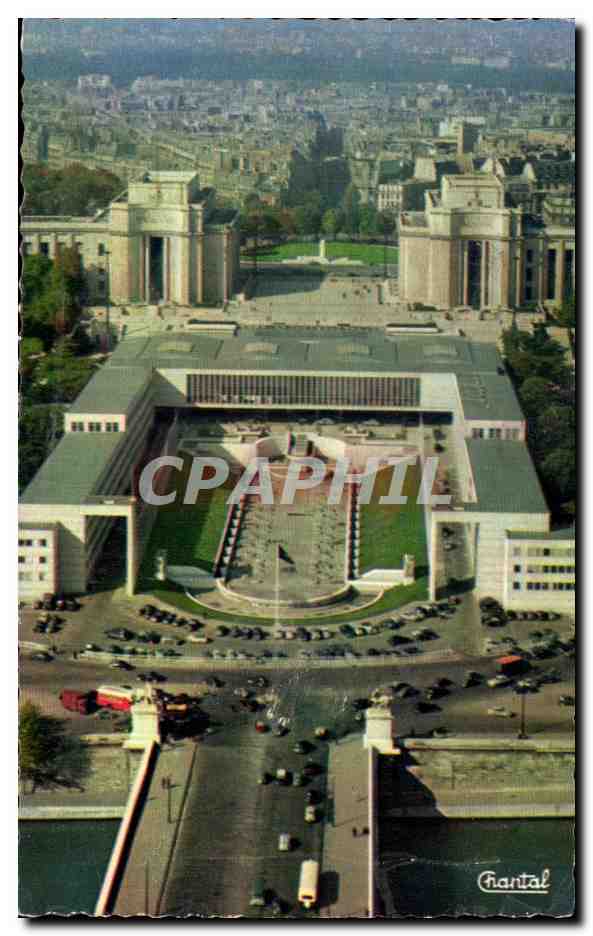 CPA Paris Perspective vers le palais de Chaillot