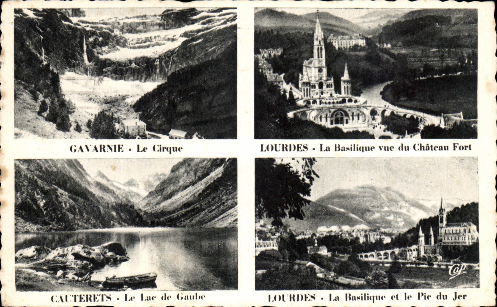 CPA Lourdes Gavarine Le Cirque La Basilique Vue du Chateau