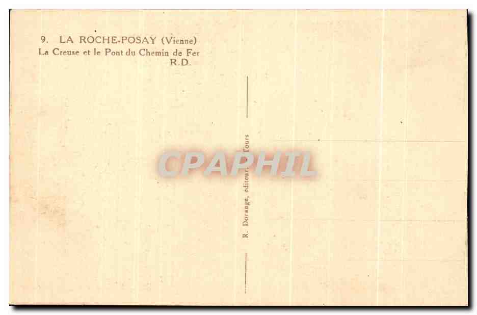 CPA La Roche Posay La Creuse et le pont du chemin de fer — Back