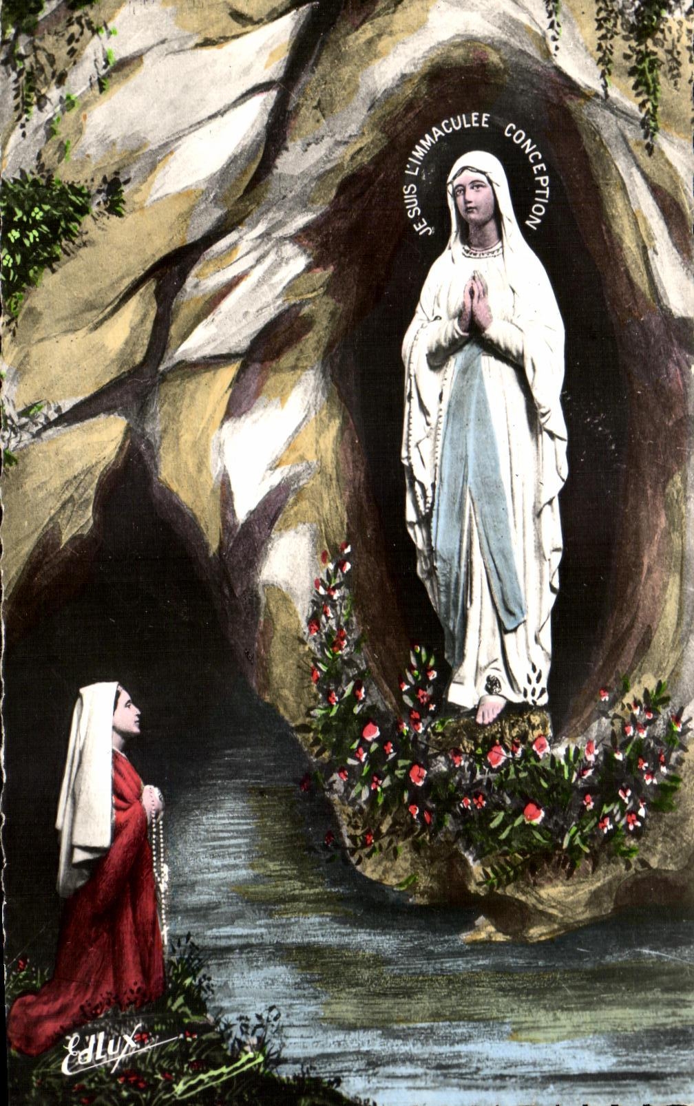 CPA Lourdes L'Apparition
