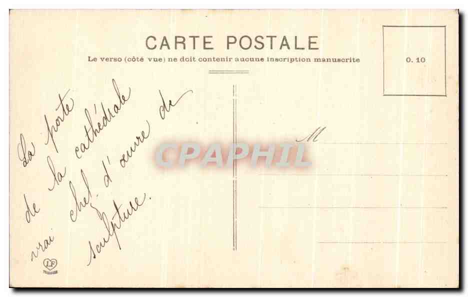 CPA Saint Sertrand De Comminges Porte De La Cathedrale — Verso