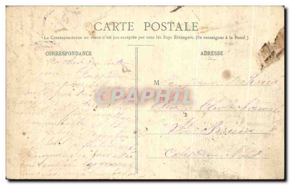 CPA Batz Rocher de Pierre Longue — Back