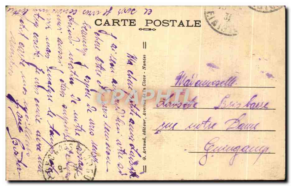 CPA Morlaix La Place Thiers et le Viaduc — Rückseite