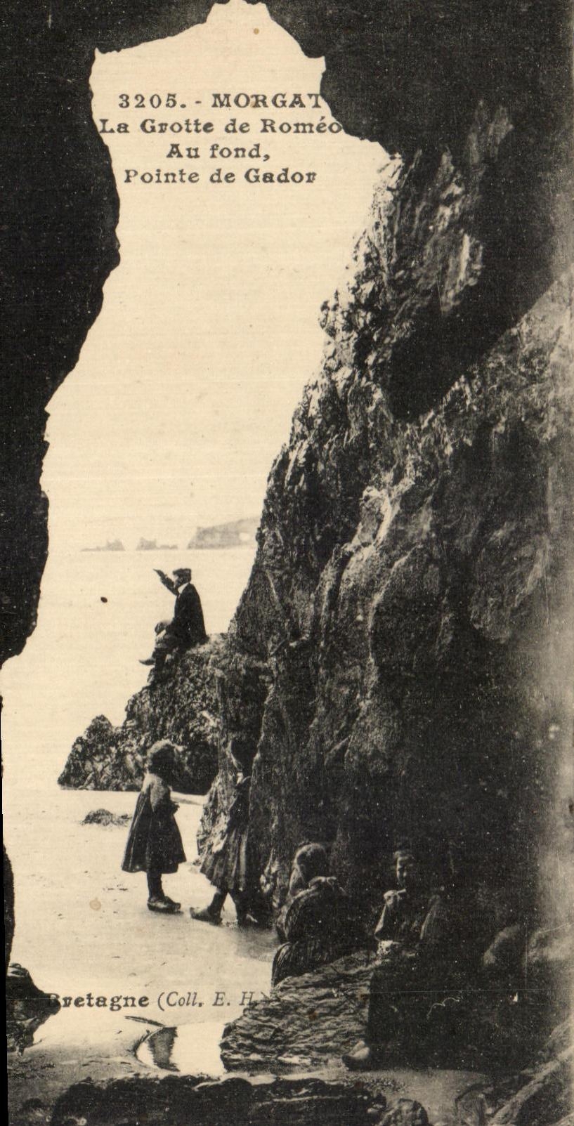 Morgat - La Grotte de Roméo, Pointe de Gador — Bretagne (Coll. E.H.)