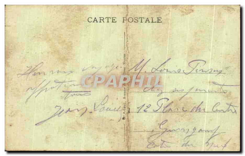 CPA Brest Le Pont National et Vue generale sur l'arsenal Bateaux — Rückseite