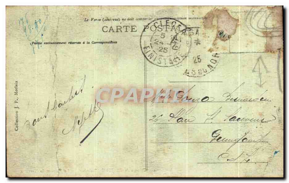 CPA chateau de Kerjean Le puits de la terrasse — Rückseite