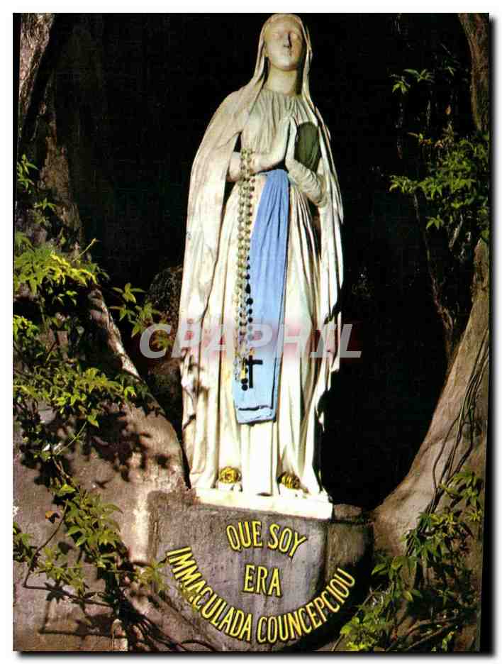 CPA Lourdes La Vierge de la Grotte 