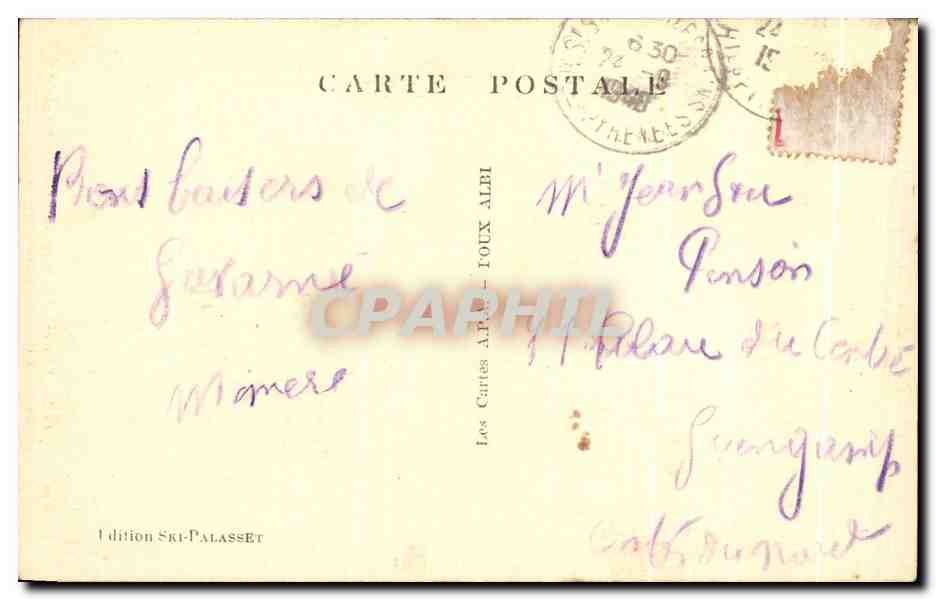 CPA Luz St Sauveur  — Verso