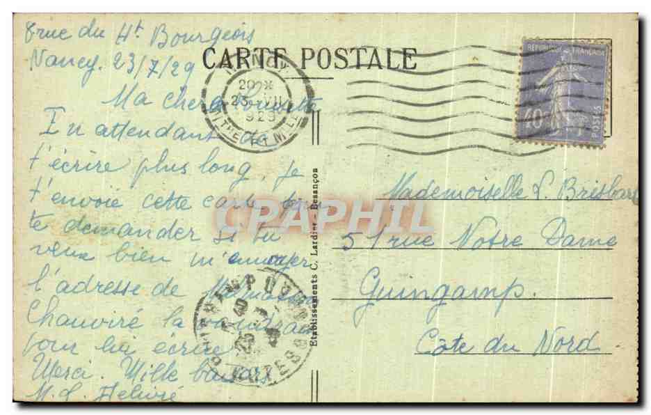 Nancy — L'Hémicycle — Delure, n°40 — Achterkant