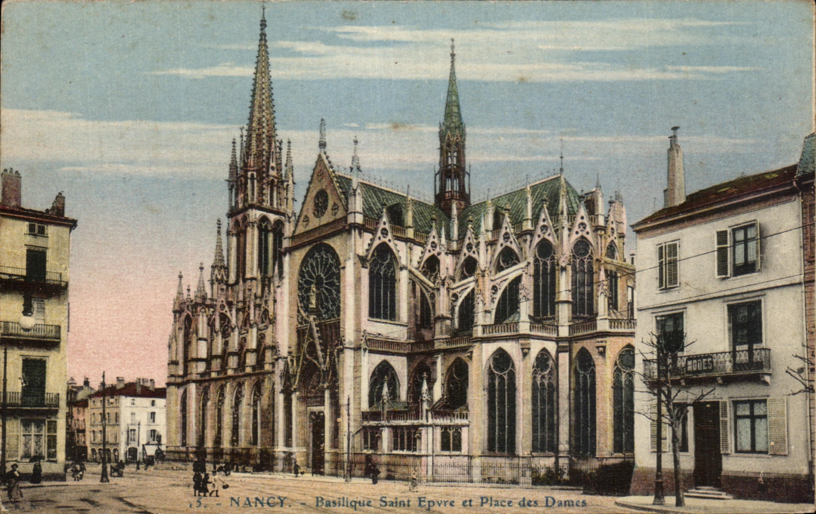 CPA Nancy Basilique Saint Epvre et place des Dames