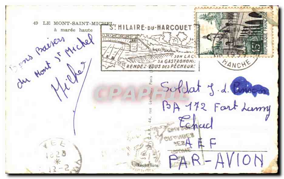 CPA Mont Saint Michel a Maree haute — Verso