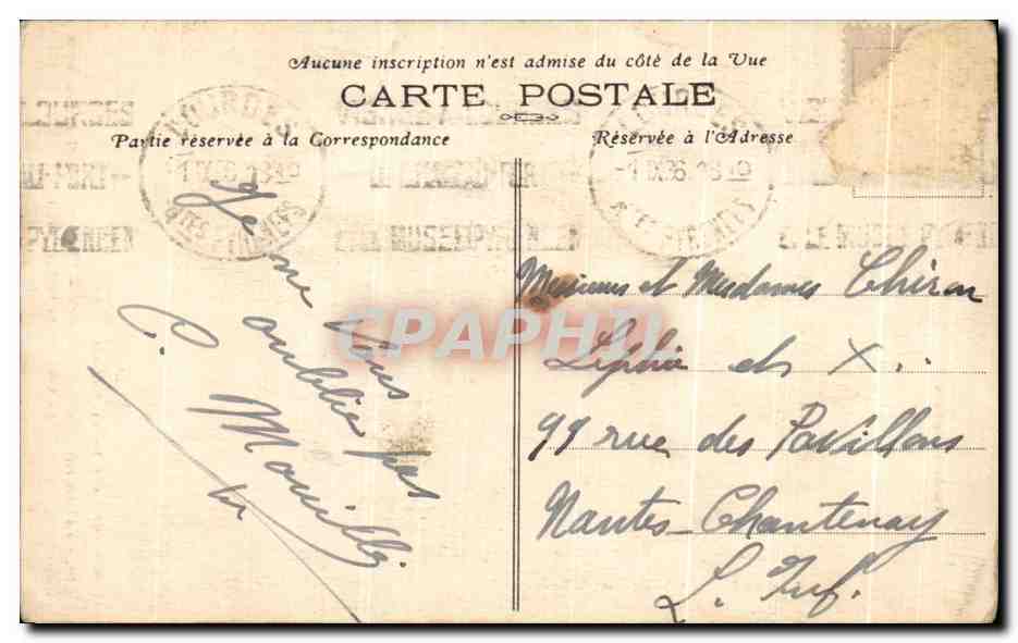 CPA Gavarnie Chemin du Port de Boucharo La Croiz et la Vierge — Rückseite