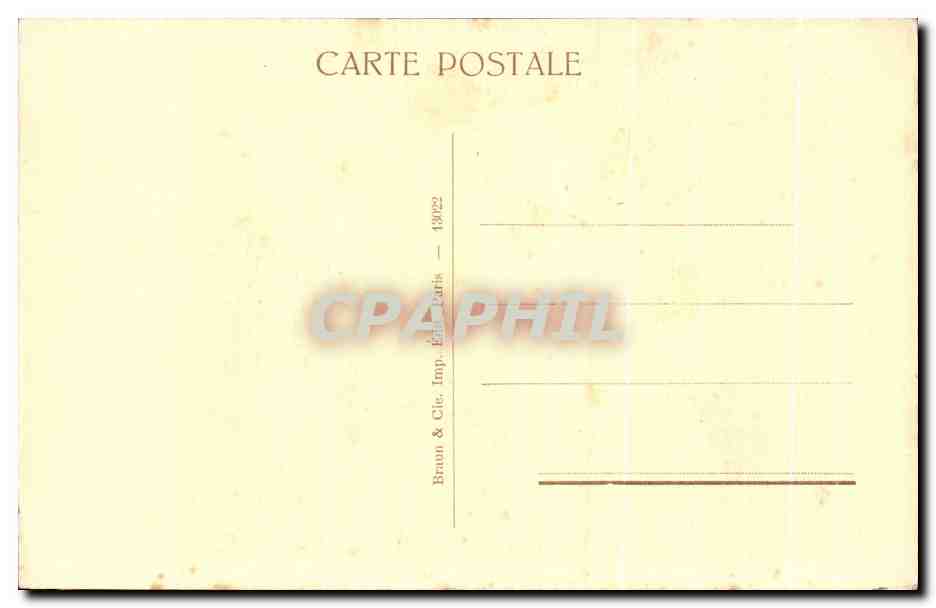 CPA L'Oiseau Mort The Dead Canary Greuze Musee du Louvre Paris — Rückseite