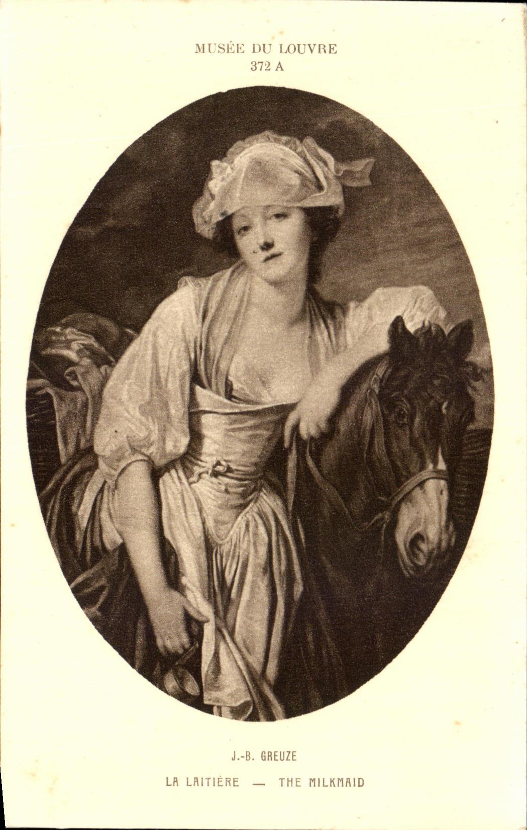 CPA La laitiere The Milkmaid Greuze Musee du Louvre Paris