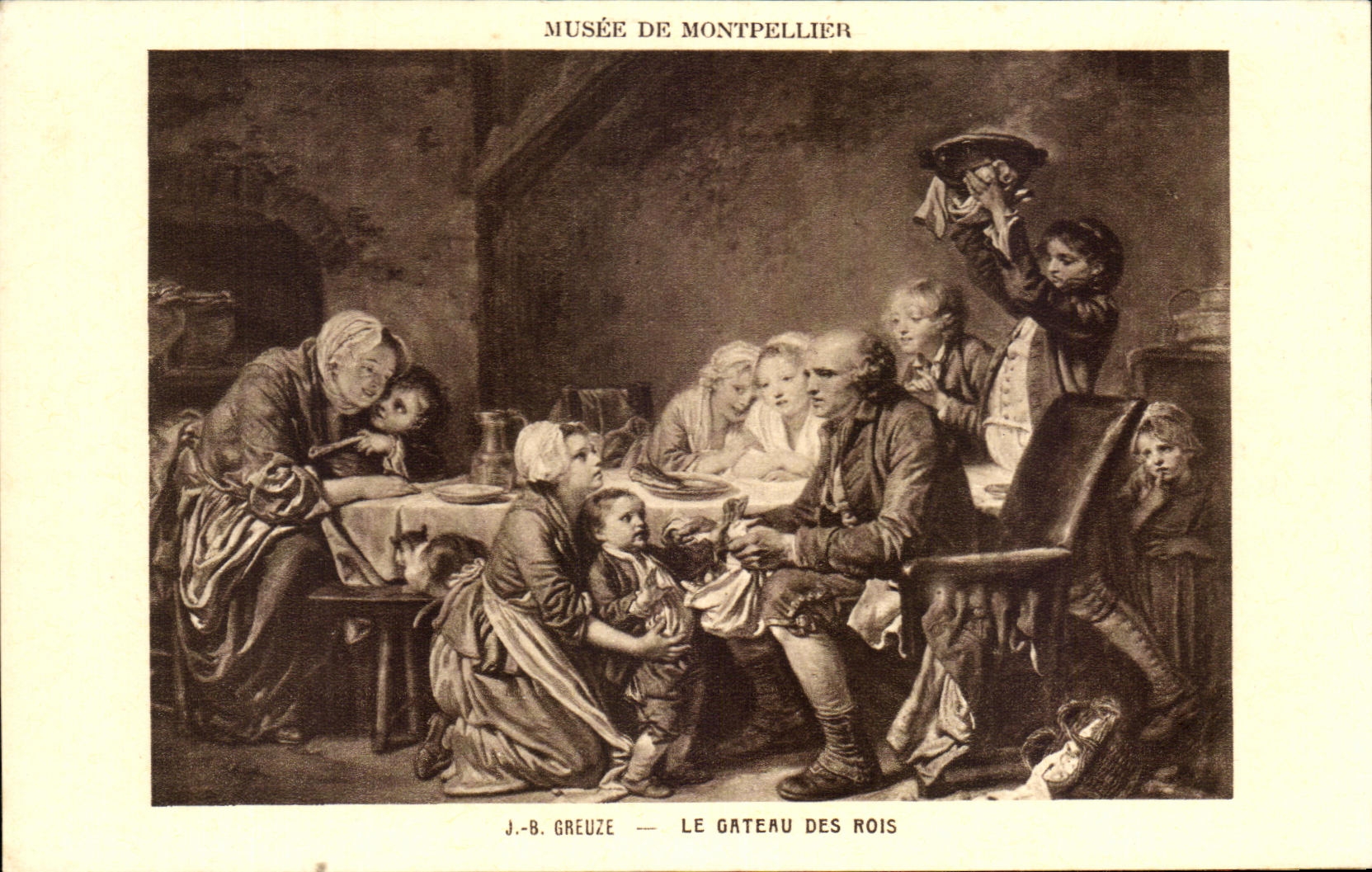CPA Greuze Le Gateau Des Rois Musee de Motnpellier