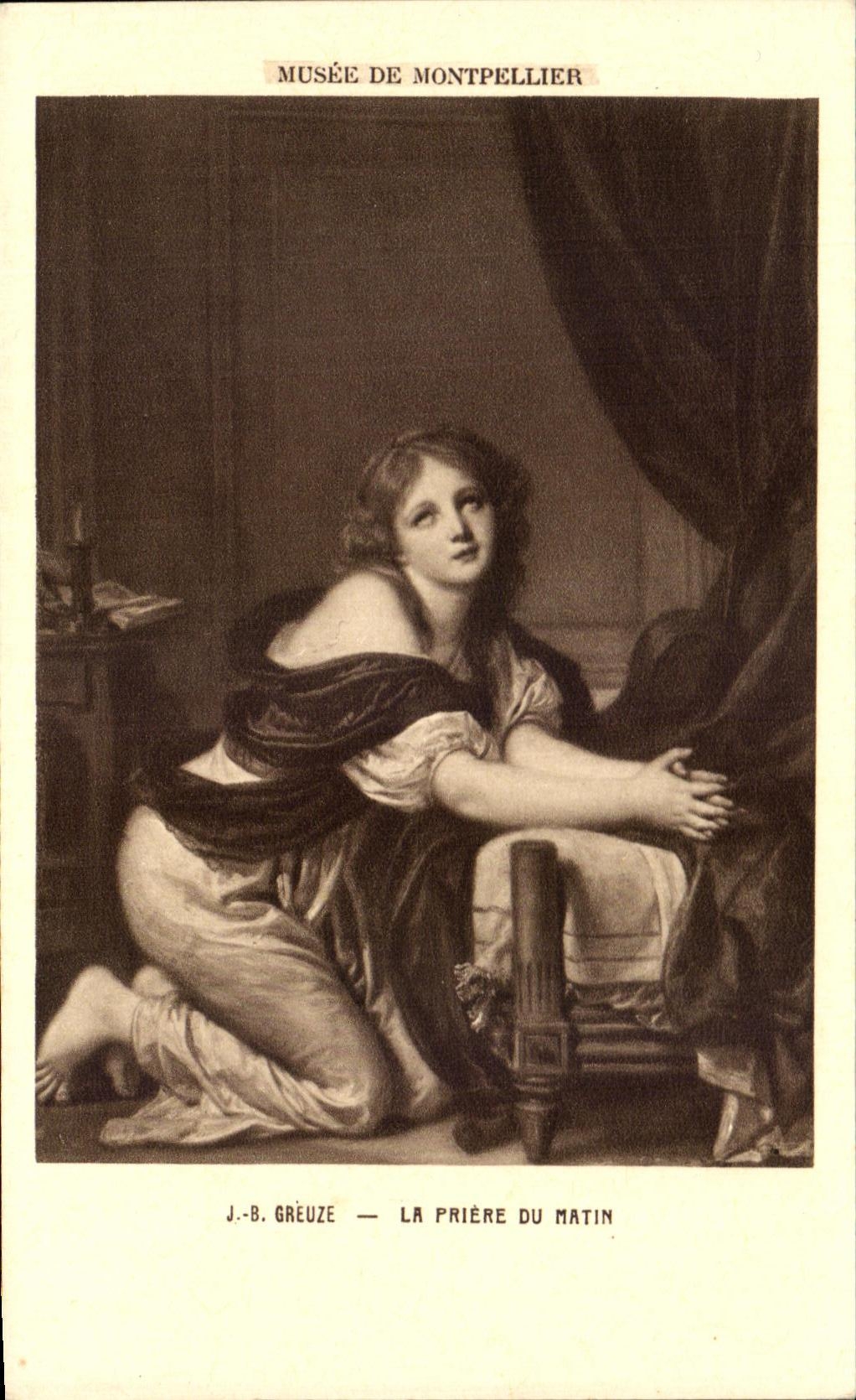 CPA Greuze La Priere Du Matin Musee de Montpellier