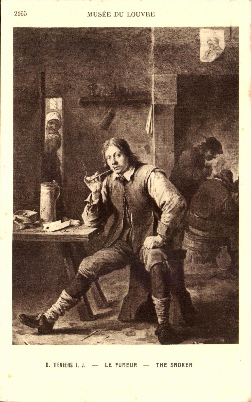 CPA Musee Du Louvre Le Fumeur The Smoker Teniers
