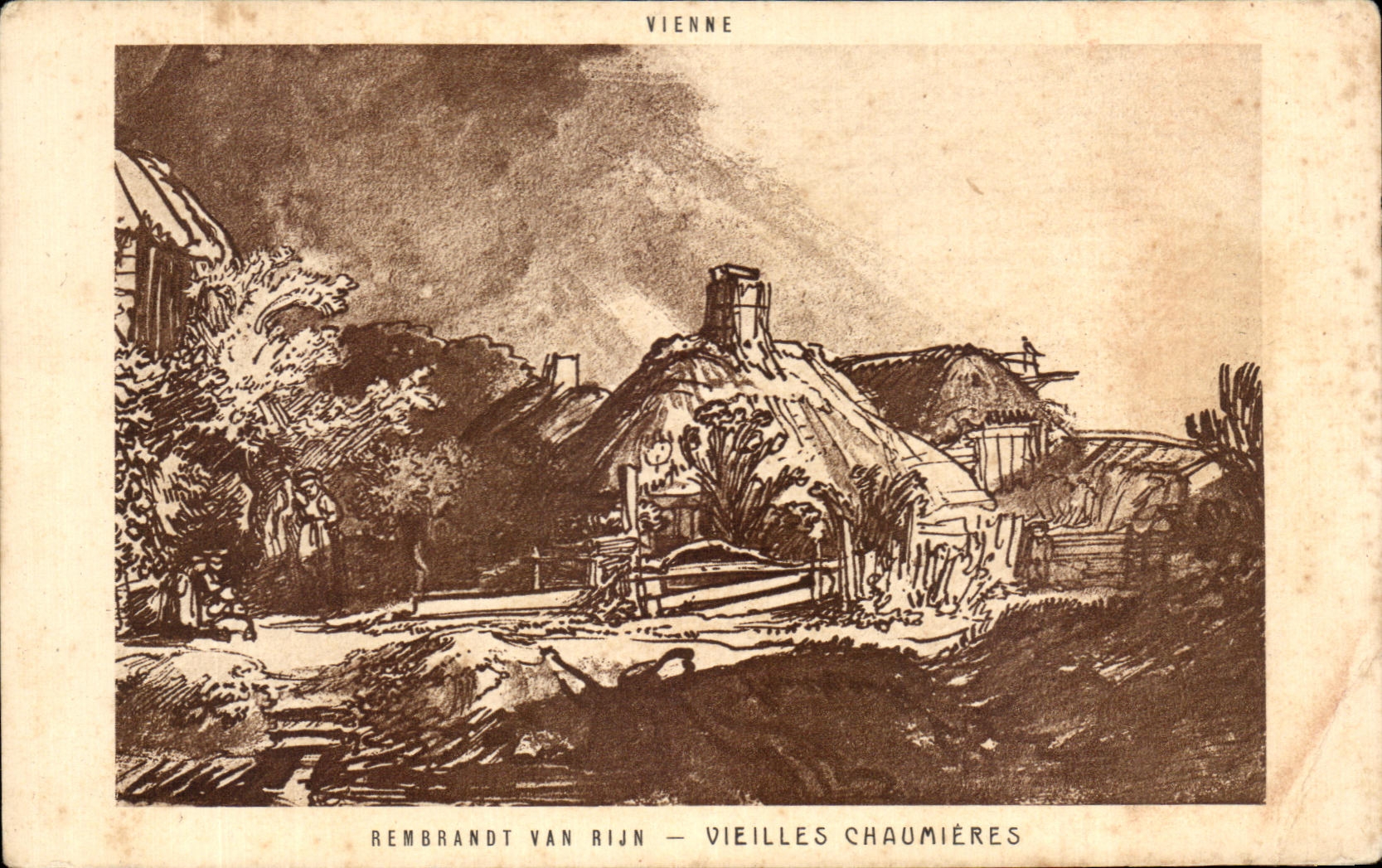 Vienne — Vieilles Chaumières — Rembrandt van Rijn — Éditeur Braun & Cie, Dornach