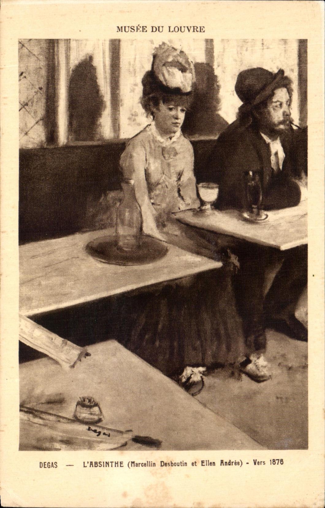 CPA Musee Du Louvre L'Absinthe Marcellin Desboutin et Ellen Andree vers 1876