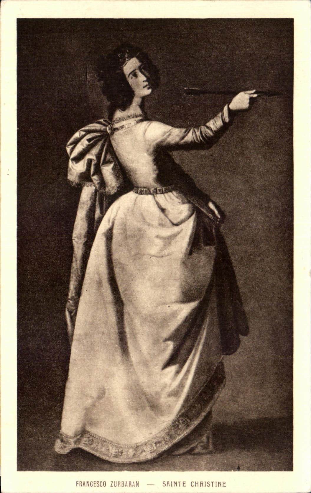 CPA Francesco Zurbaran Sainte Christine Musee des Beaux Arts Strasbourg
