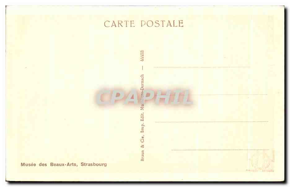 CPA Francesco Zurbaran Sainte Christine Musee des Beaux Arts Strasbourg — Verso