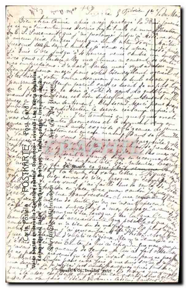 CPA Dresden Mignon  — Verso