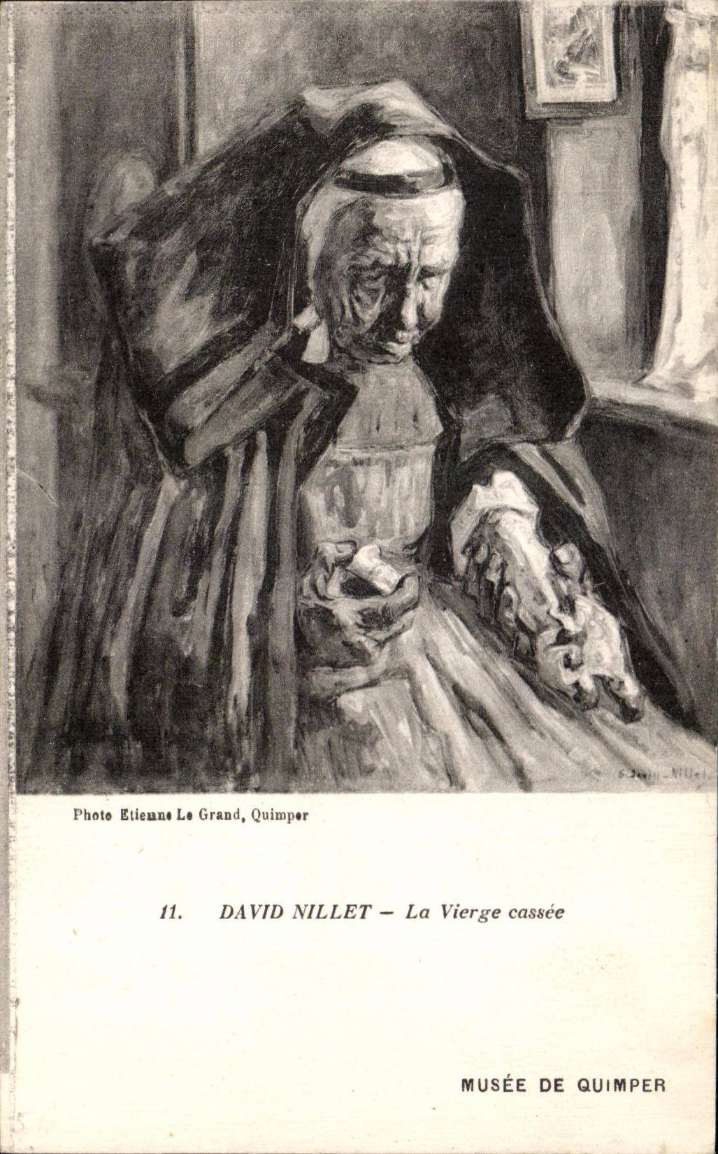 CPA David Nillet La Vierge Cassee Musee de Quimper